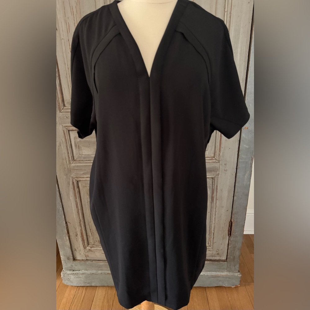 Whistles London Black V-Neck Dress US10